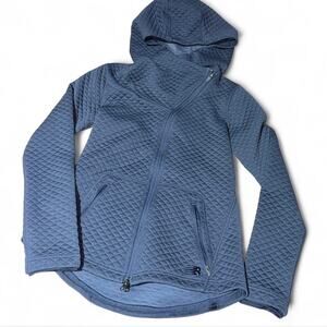 New Balance Women’s Quilted Hooded Jacket – Blue Full Zip (Size M)